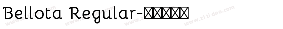 Bellota Regular字体转换